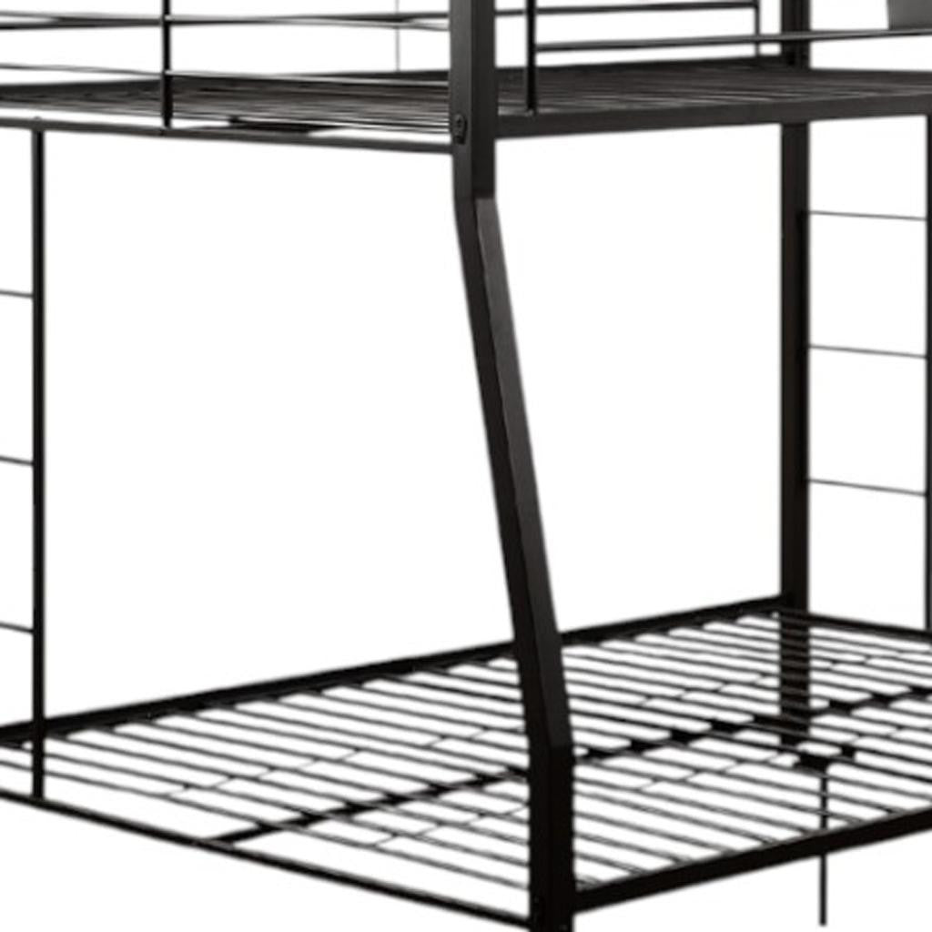 Black Twin Over Full Bunk Bed-2