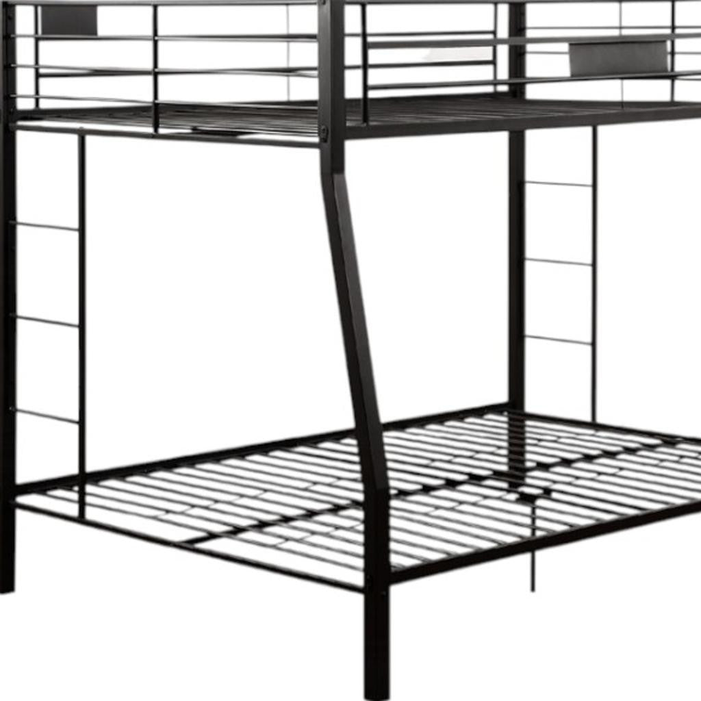 Black Twin Over Full Bunk Bed-3