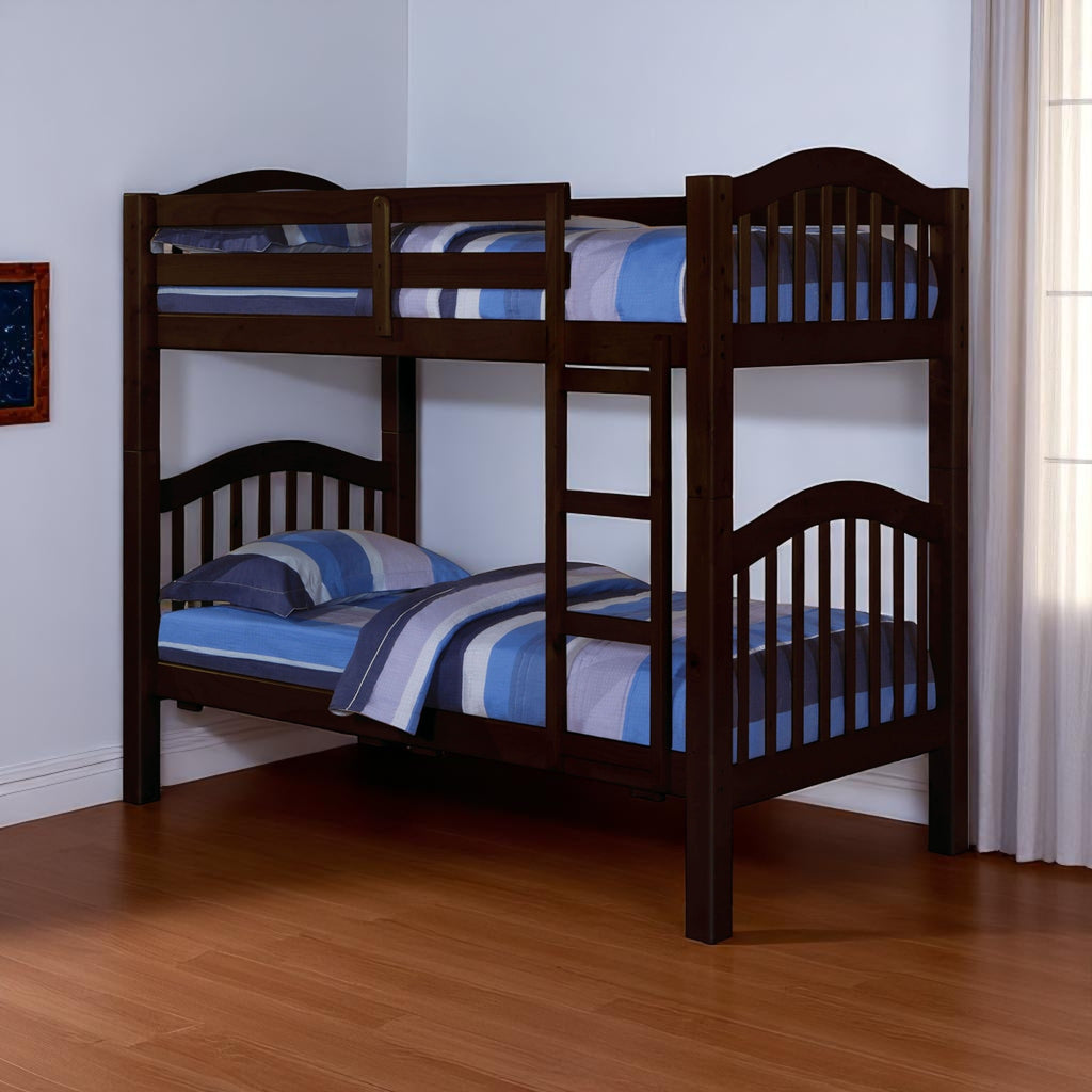 Espresso Twin Over Twin Bunk Bed-1