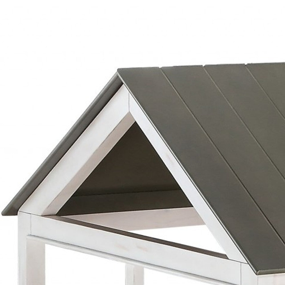 Twin White Two Drawers Bed-3