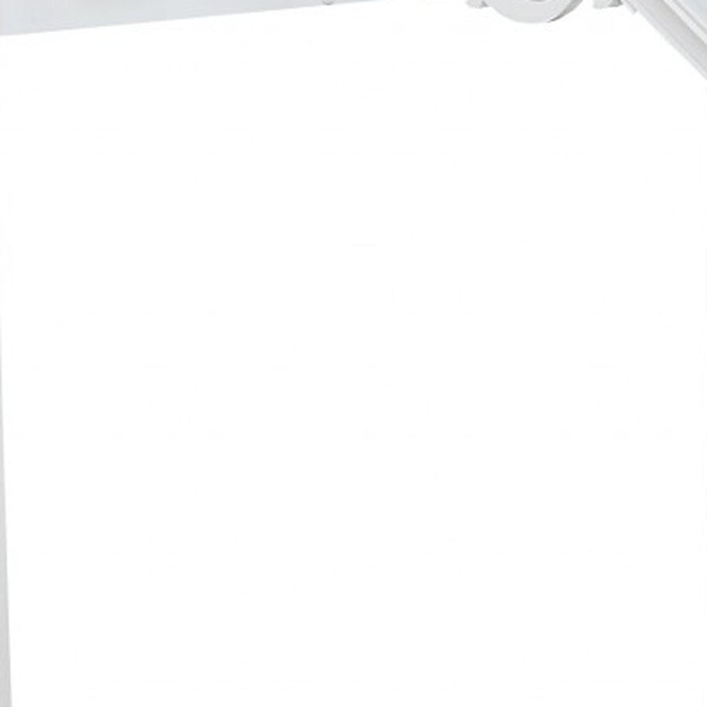 White Wood Twin Canopy Bed Frame-5