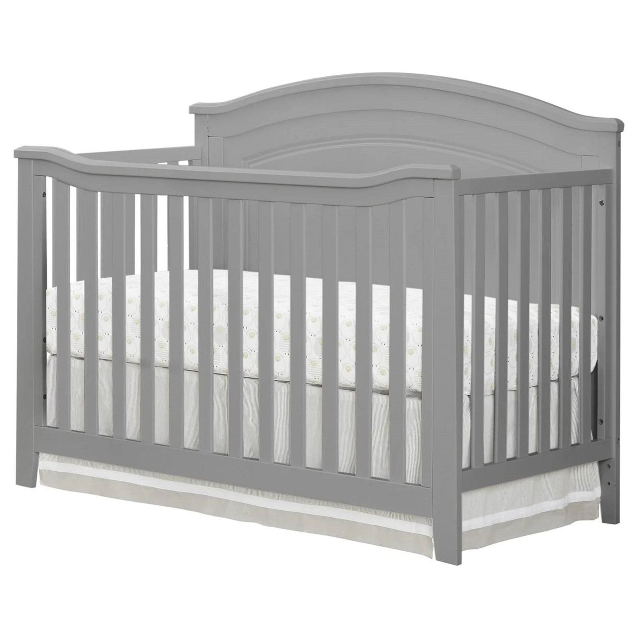 SF Home Solid Wood Convertible Crib in Grey - Toddler Bed Sold Separately-0